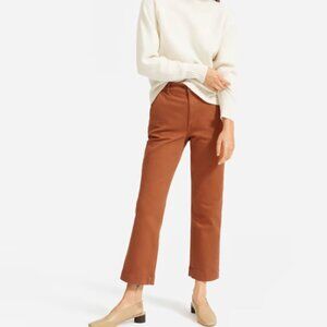 Everlane The Straight-Leg Crop Cocoa Brown - Size 2